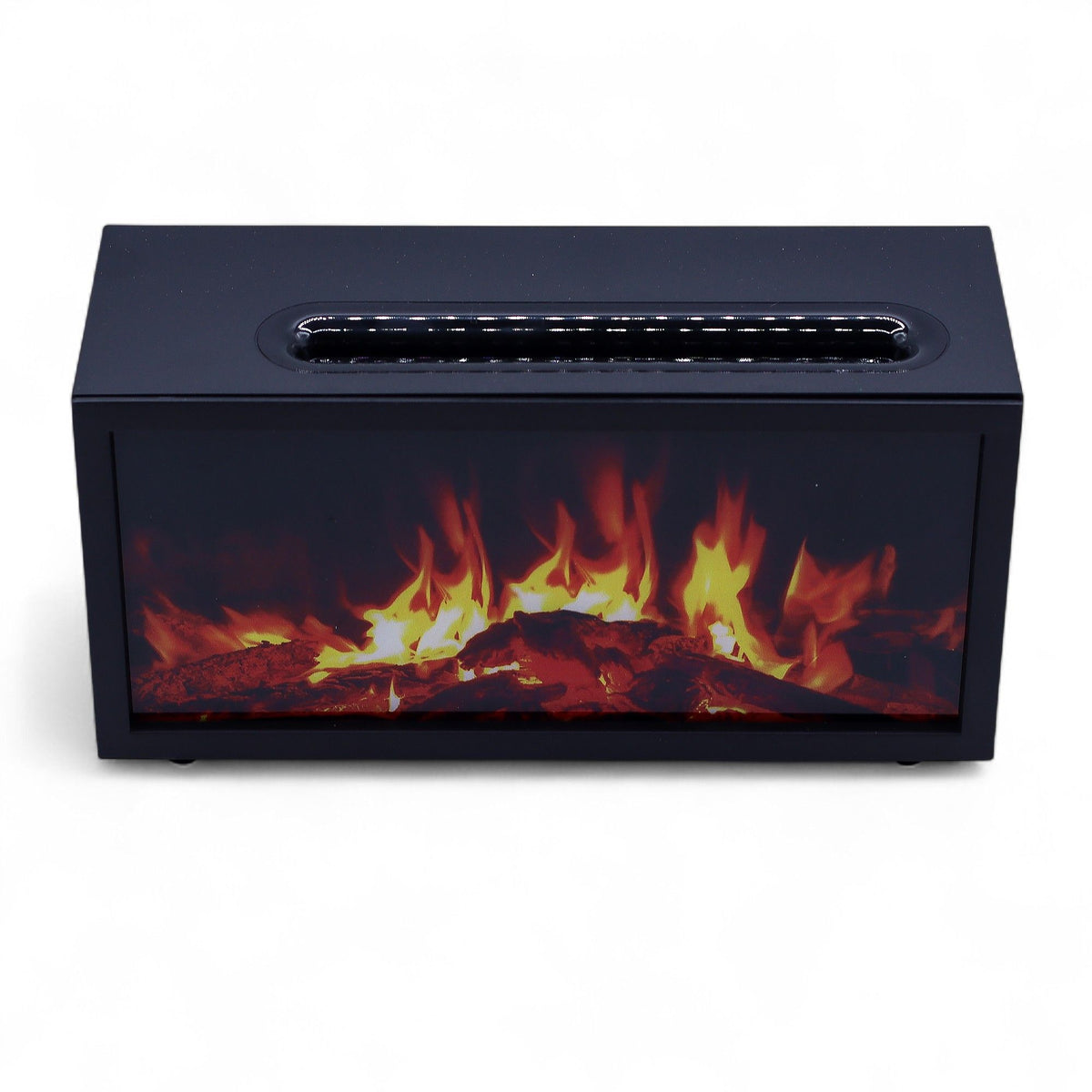 Flame Effect Aroma Diffuser with Birdsound - Black USB - Colour Change