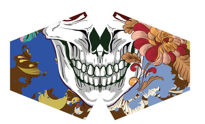 Reusable Fashion Face Mask - Colourful Calavera (Adult)