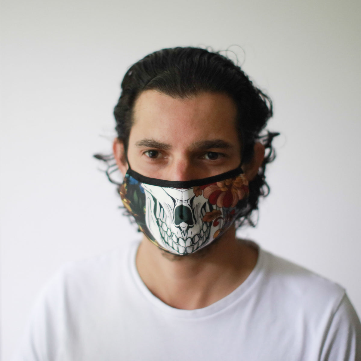 Reusable Fashion Face Mask - Colourful Calavera (Children)